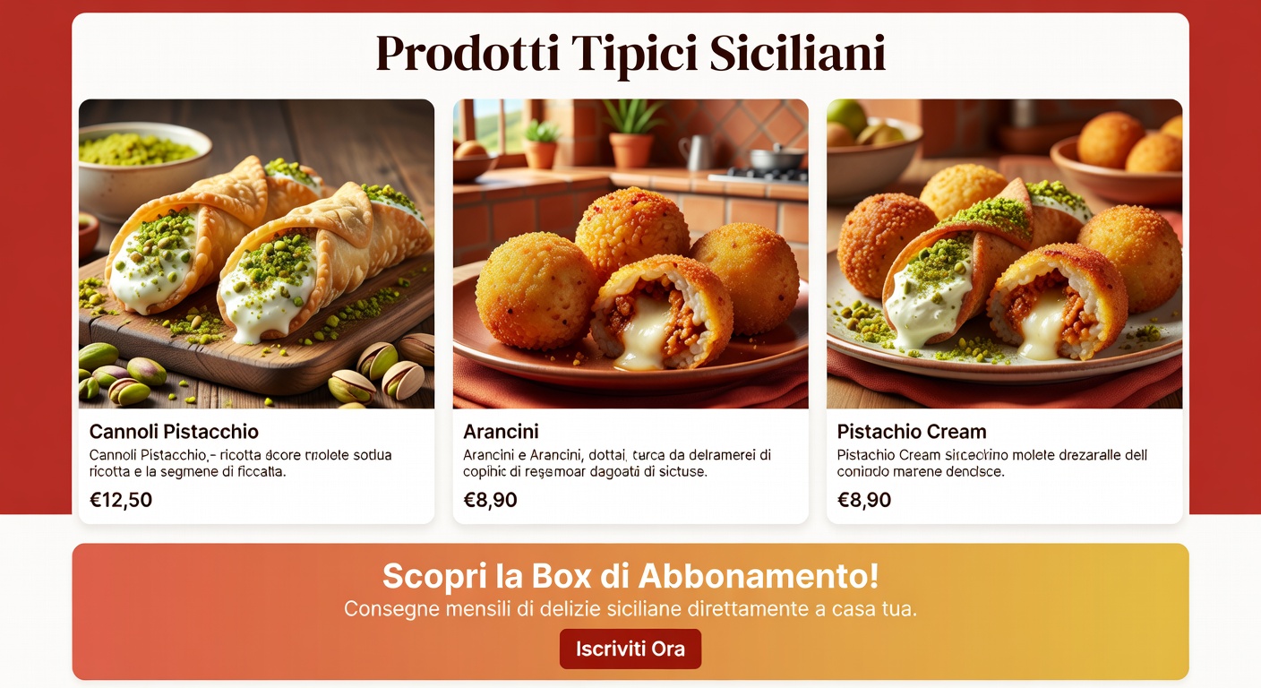 E-Commerce Prodotti Tipici Siciliani: Multilingua e Box Abbonamento